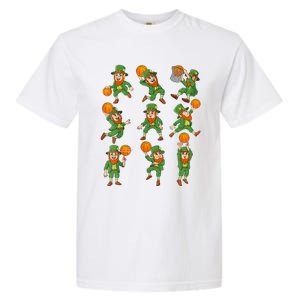 St Patricks Day Leprechaun Basketball Player Garment-Dyed Heavyweight T-Shirt