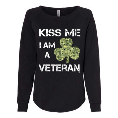 St Patricks Day Shamrock Patriotic Soldier Kiss Me Im Irish Funny Gift Womens California Wash Sweatshirt