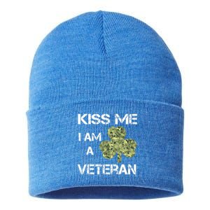 St Patricks Day Shamrock Patriotic Soldier Kiss Me Im Irish Funny Gift Sustainable Knit Beanie