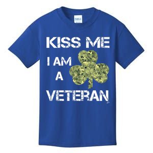 St Patricks Day Shamrock Patriotic Soldier Kiss Me Im Irish Funny Gift Kids T-Shirt