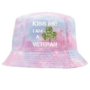 St Patricks Day Shamrock Patriotic Soldier Kiss Me Im Irish Funny Gift Tie-Dyed Bucket Hat