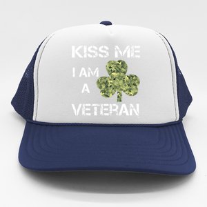 St Patricks Day Shamrock Patriotic Soldier Kiss Me Im Irish Funny Gift Trucker Hat