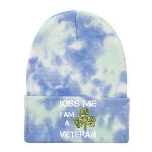 St Patricks Day Shamrock Patriotic Soldier Kiss Me Im Irish Funny Gift Tie Dye 12in Knit Beanie