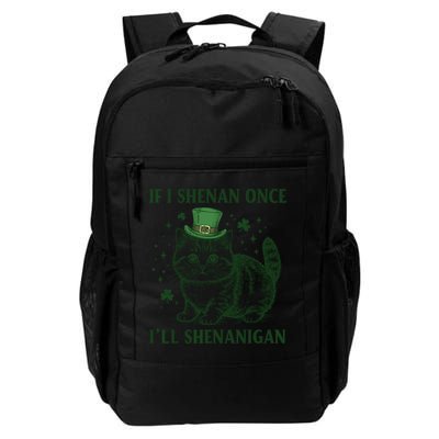 St Patricks Day If I Shenan Once I’Ll Shenanigan Funny Cat Backpack