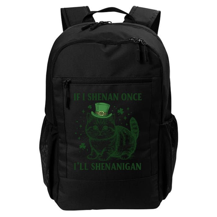 St Patricks Day If I Shenan Once I’Ll Shenanigan Funny Cat Backpack