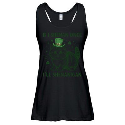 St Patricks Day If I Shenan Once I’Ll Shenanigan Funny Cat Ladies Essential Flowy Tank