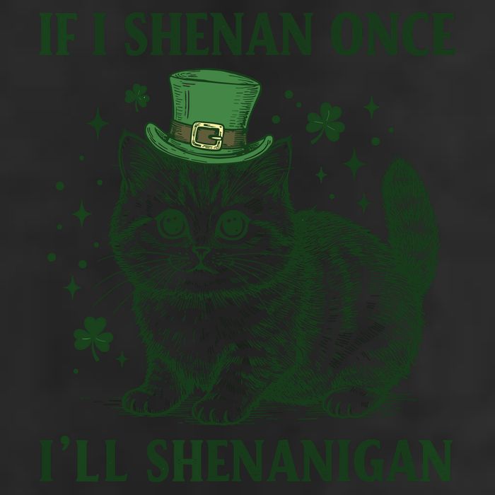St Patricks Day If I Shenan Once I’Ll Shenanigan Funny Cat 25L Jumbo Tote