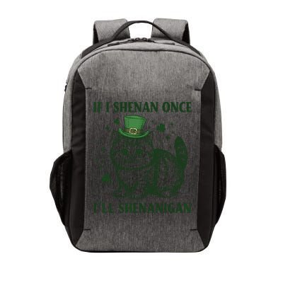 St Patricks Day If I Shenan Once I’Ll Shenanigan Funny Cat Vector Backpack
