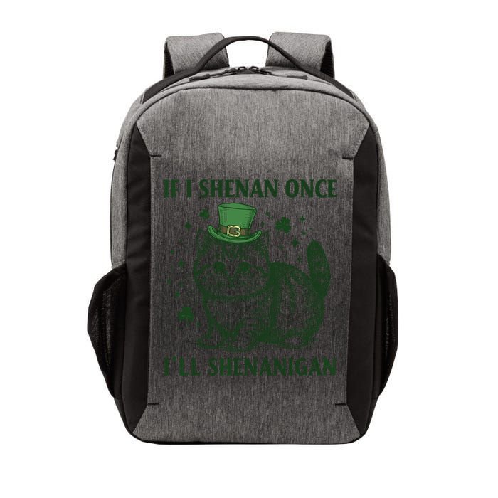 St Patricks Day If I Shenan Once I’Ll Shenanigan Funny Cat Vector Backpack