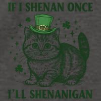 St Patricks Day If I Shenan Once I’Ll Shenanigan Funny Cat Vector Backpack