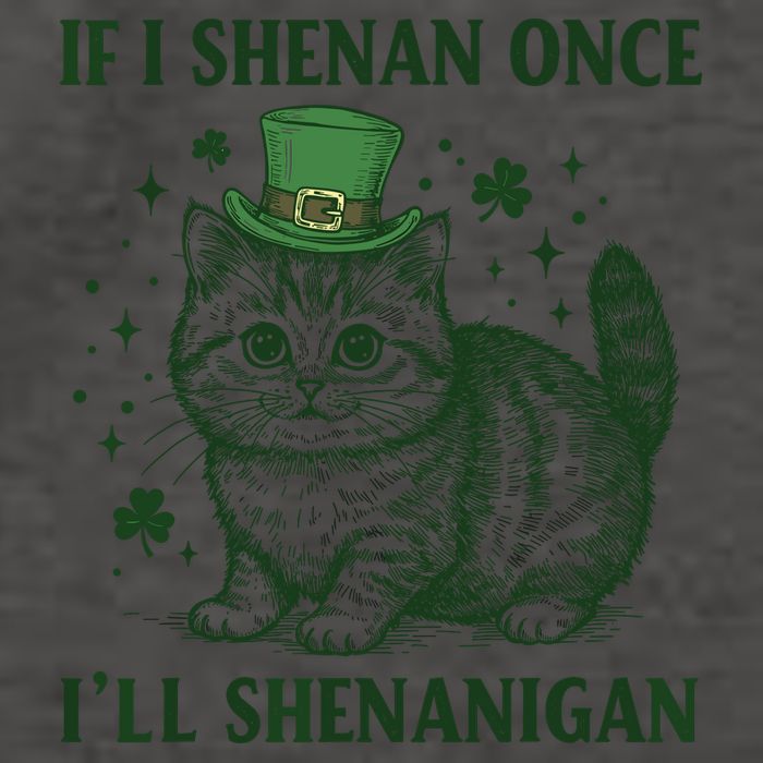 St Patricks Day If I Shenan Once I’Ll Shenanigan Funny Cat Vector Backpack