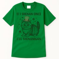 St Patricks Day If I Shenan Once I’Ll Shenanigan Funny Cat Tall T-Shirt