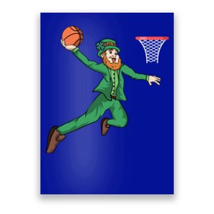 St Patricks Day Basketball Dunk Leprechaun Cute Gift Poster