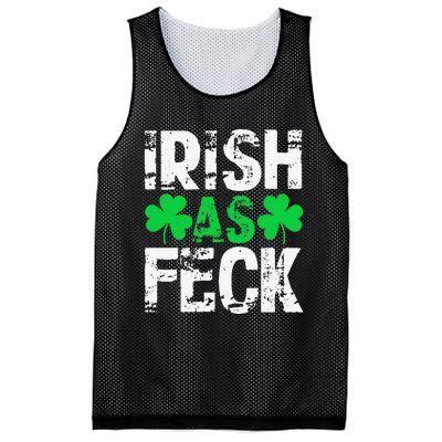 Saint Patrick's Day Lucky Irish As Feck Funny Mesh Reversible Basketball Jersey Tank