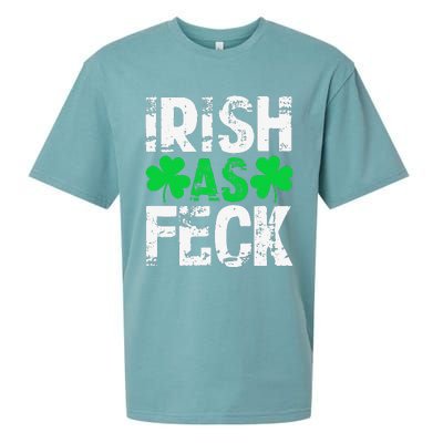 Saint Patrick's Day Lucky Irish As Feck Funny Sueded Cloud Jersey T-Shirt