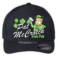 St. PattyS Day Pat Mccrotch Irish Pub Lucky Clover Flexfit Unipanel Trucker Cap