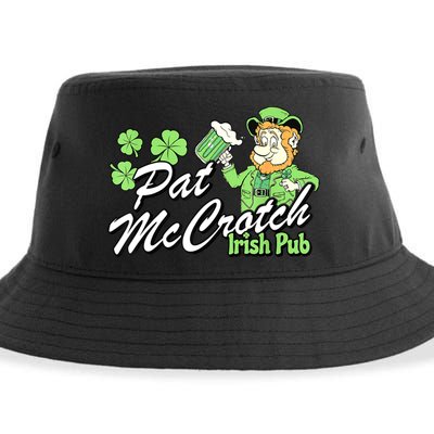St. PattyS Day Pat Mccrotch Irish Pub Lucky Clover Sustainable Bucket Hat