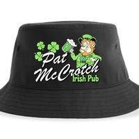 St. PattyS Day Pat Mccrotch Irish Pub Lucky Clover Sustainable Bucket Hat
