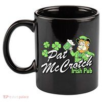 St. PattyS Day Pat Mccrotch Irish Pub Lucky Clover 11oz C Handle Ceramic Mug