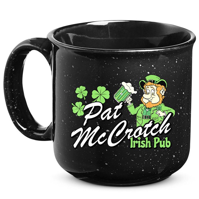 St. PattyS Day Pat Mccrotch Irish Pub Lucky Clover 15oz Campfire Ceramic Mug