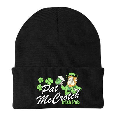 St. PattyS Day Pat Mccrotch Irish Pub Lucky Clover Beanie