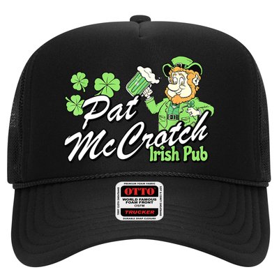 St. PattyS Day Pat Mccrotch Irish Pub Lucky Clover Trucker Hat