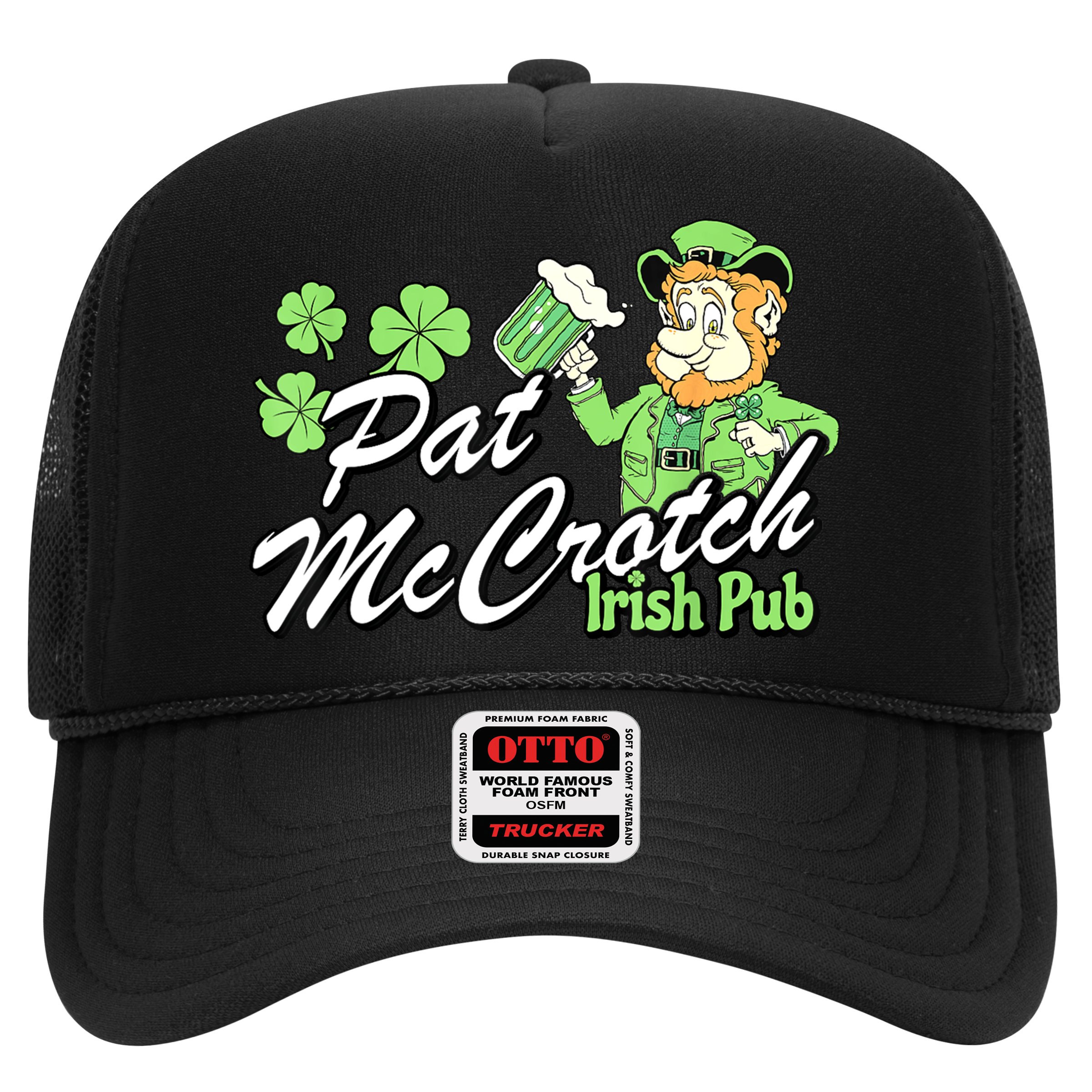 St. PattyS Day Pat Mccrotch Irish Pub Lucky Clover Hat