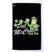 St. PattyS Day Pat Mccrotch Irish Pub Lucky Clover Golf Towel