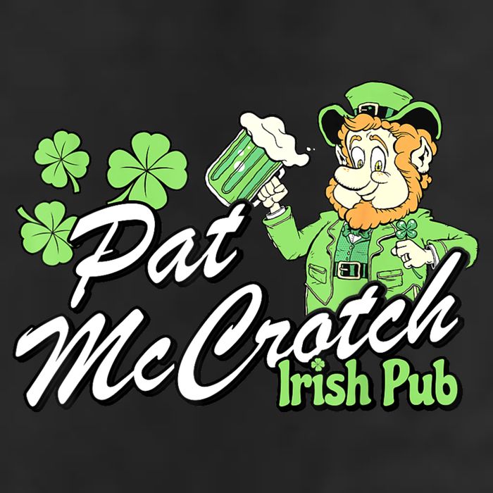 St. PattyS Day Pat Mccrotch Irish Pub Lucky Clover Golf Towel