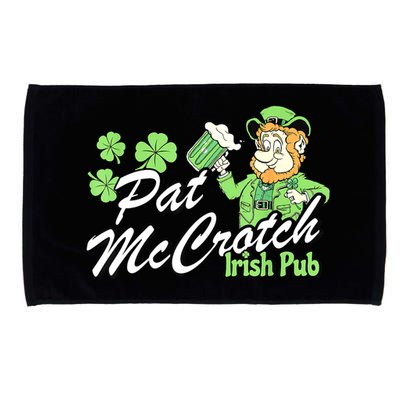 St. PattyS Day Pat Mccrotch Irish Pub Lucky Clover Microfiber Hand Towel