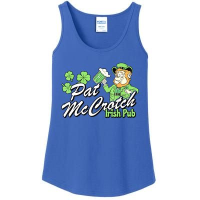 St. PattyS Day Pat Mccrotch Irish Pub Lucky Clover Ladies Essential Tank