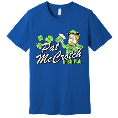 St. PattyS Day Pat Mccrotch Irish Pub Lucky Clover Premium T-Shirt