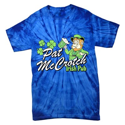 St. PattyS Day Pat Mccrotch Irish Pub Lucky Clover Tie-Dye T-Shirt