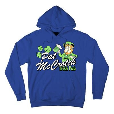 St. PattyS Day Pat Mccrotch Irish Pub Lucky Clover Tall Hoodie