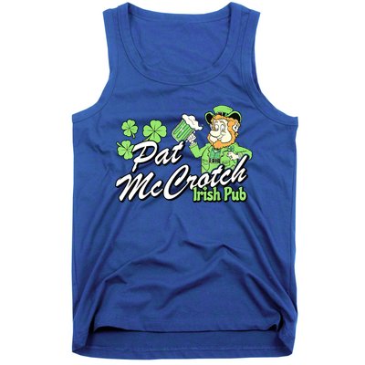 St. PattyS Day Pat Mccrotch Irish Pub Lucky Clover Tank Top