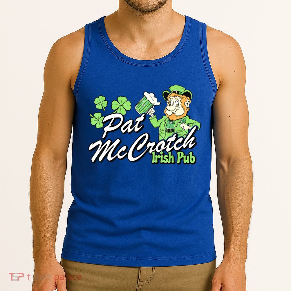 St. PattyS Day Pat Mccrotch Irish Pub Lucky Clover Tank Top