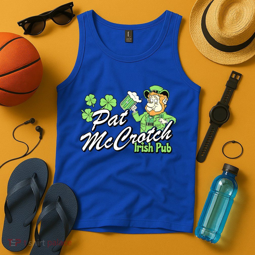 St. PattyS Day Pat Mccrotch Irish Pub Lucky Clover Tank Top