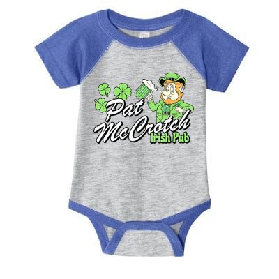 St. PattyS Day Pat Mccrotch Irish Pub Lucky Clover Infant Baby Jersey Bodysuit