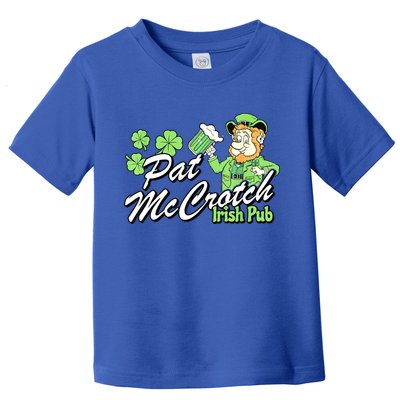 St. PattyS Day Pat Mccrotch Irish Pub Lucky Clover Toddler T-Shirt