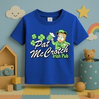 St. PattyS Day Pat Mccrotch Irish Pub Lucky Clover Toddler T-Shirt