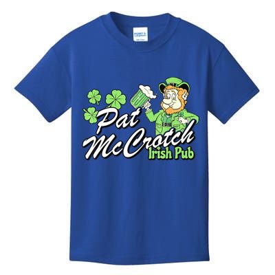 St. PattyS Day Pat Mccrotch Irish Pub Lucky Clover Kids T-Shirt