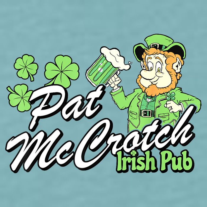 St. PattyS Day Pat Mccrotch Irish Pub Lucky Clover Sueded Cloud Jersey T-Shirt