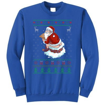 Santa Pooping Down The Chimney Ugly Sweater Christmas Sweatshirt