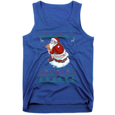 Santa Pooping Down The Chimney Ugly Sweater Christmas Tank Top