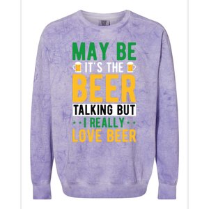 St Patricks Day Funny Gift Colorblast Crewneck Sweatshirt