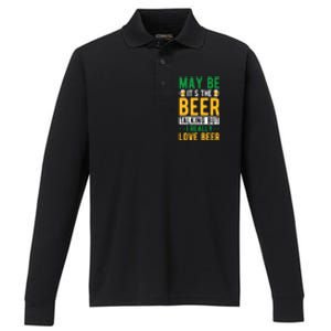 St Patricks Day Funny Gift Performance Long Sleeve Polo