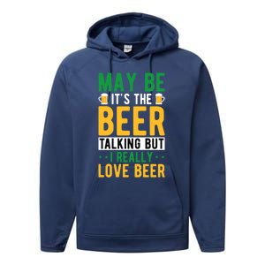 St Patricks Day Funny Gift Performance Fleece Hoodie