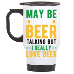 St Patricks Day Funny Gift Stainless Steel Travel Mug