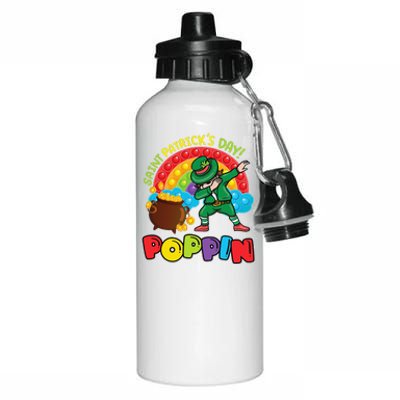 St. Patrick's Day Poppin' Pop It Rainbow Leprechaun Aluminum Water Bottle 