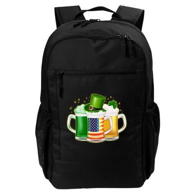 St Patricks Day Usa American Flag Beers Backpack